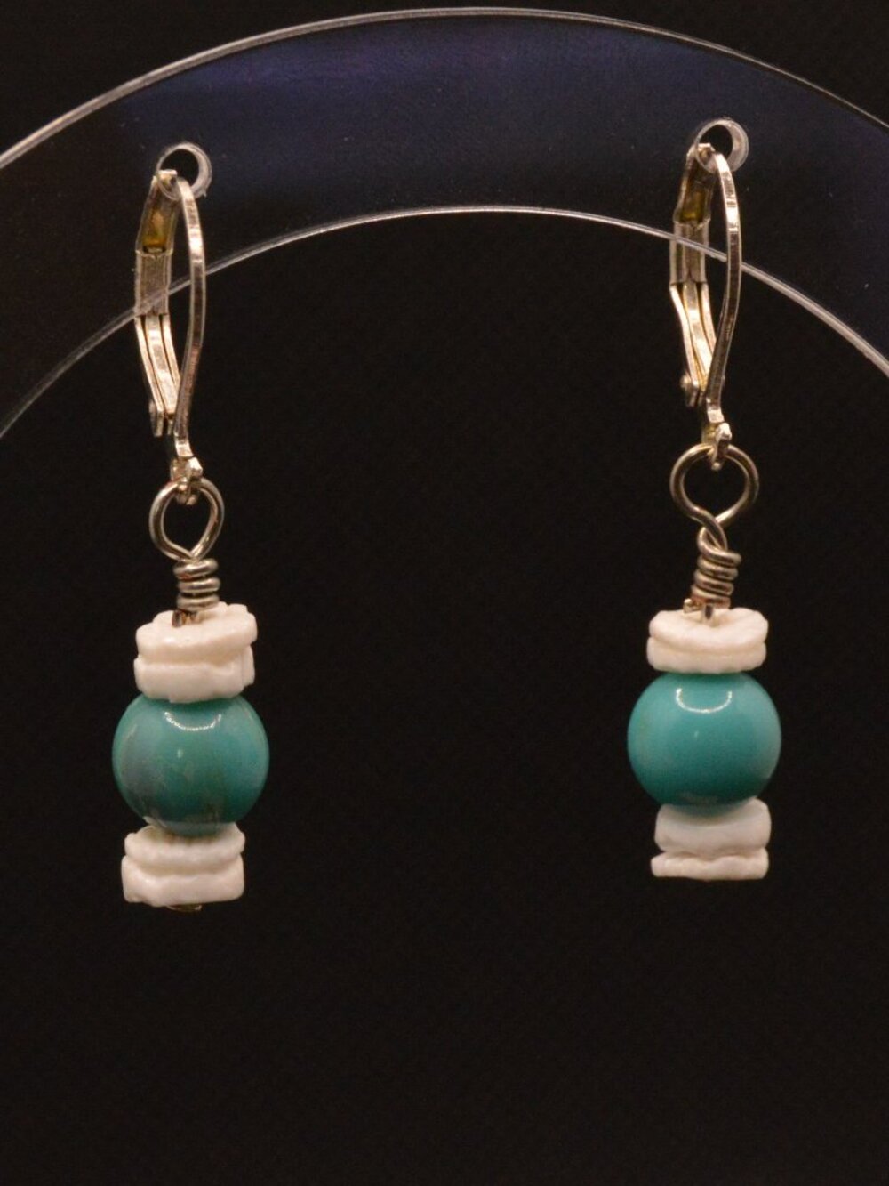 Turquoise And Shell Earrings